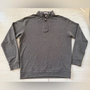 Men’s peter milar quarter zip lightweight knit long sleeve shirt size Large